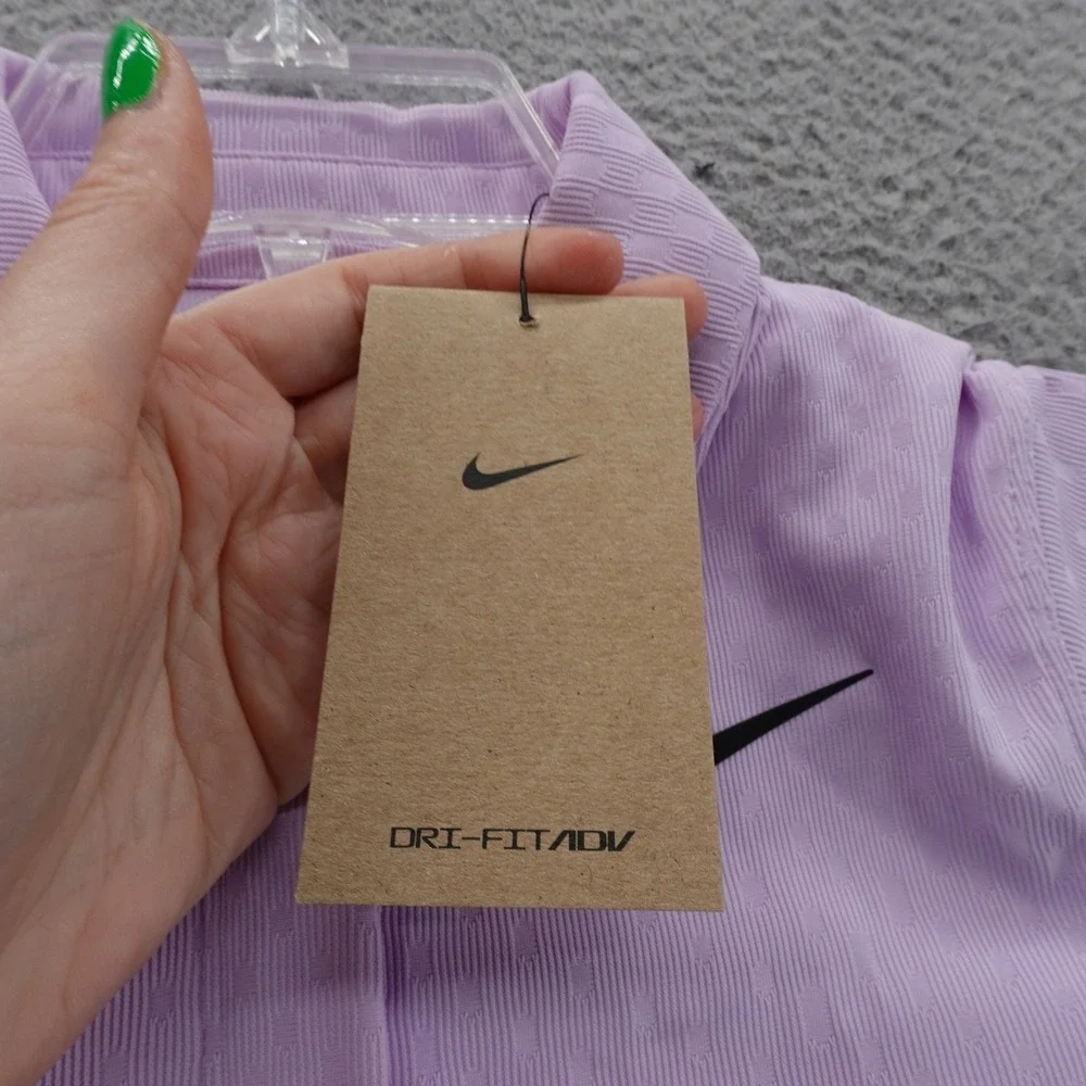 Nike Dri FIT ADV‎ Golf Polo Size XS Lavender Womens Performance Shirt NEW